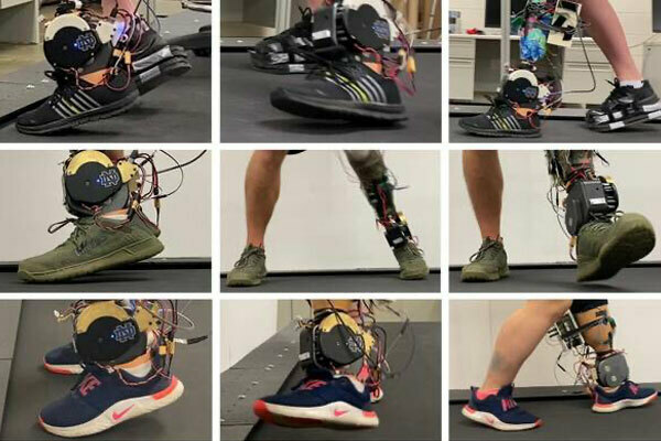 Grid of images of activities achieved with Hybrid Volitional Control by all 3 transtibial subject participants.