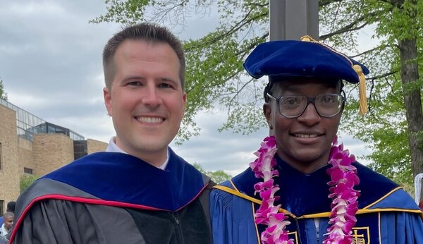 Pat Wensing and John Nganga at Graduation