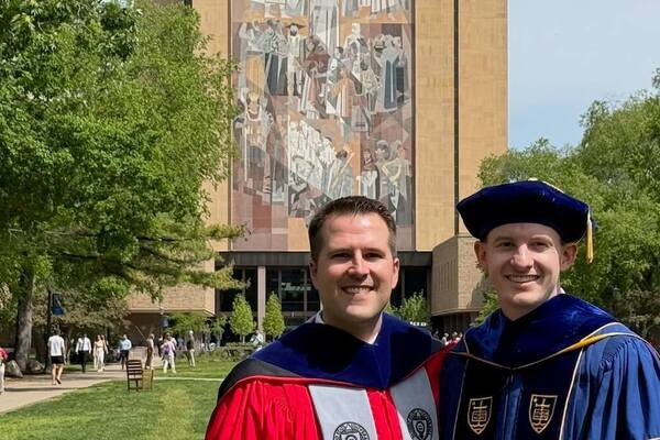 Pat Wensing and David Kelly at Graduation